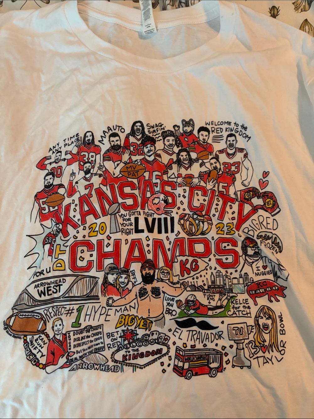 Bella Canvas White Graphic Tee with Black Print - Picture 2 of 3